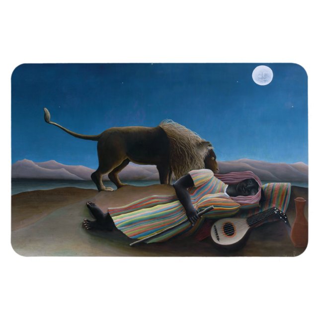 Henri Rousseau - Die schlafende Sinti und Roma Magnet (Horizontal)