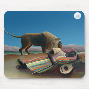 Henri Rousseau - Die schlafende Sinti und Roma Mousepad