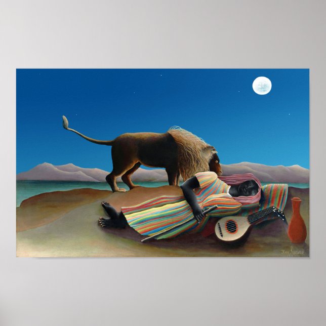 Henri Rousseau - Die schlafende Sinti und Roma Poster (Vorne)