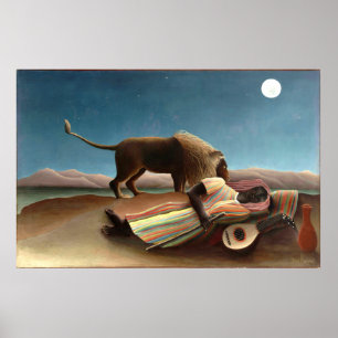 Henri Rousseau Die schlafende Sinti und Roma Poster