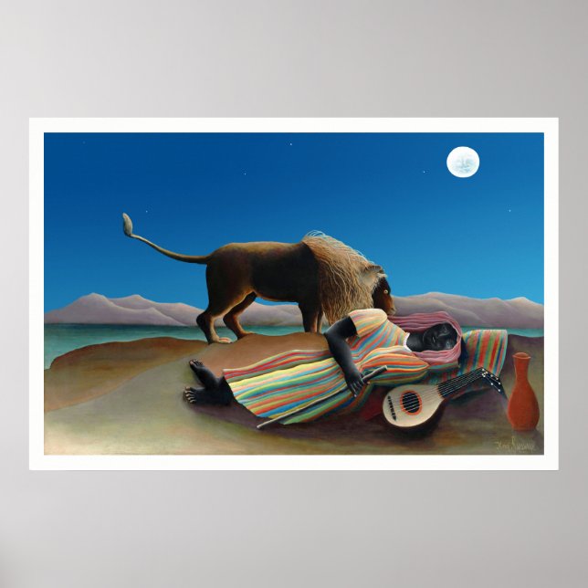 Henri Rousseau - Die schlafende Sinti und Roma Poster (Vorne)