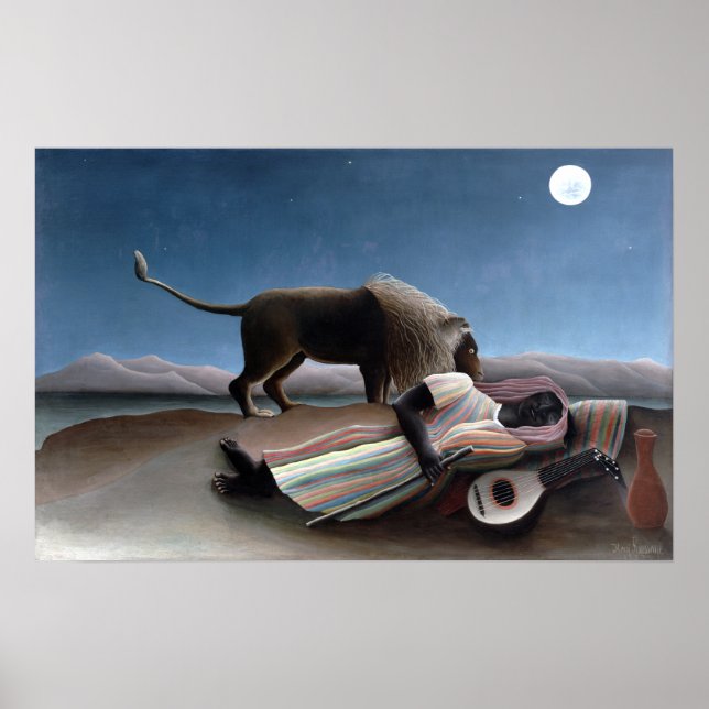 Henri Rousseau Die schlafende Sinti und Roma Poster (Vorne)