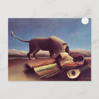 Henri Rousseau - Die schlafende Sinti und Roma Postkarte