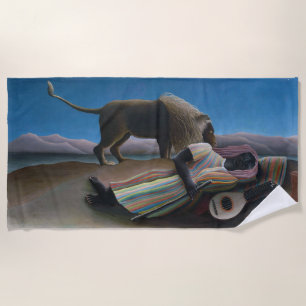 Henri Rousseau - Die schlafende Sinti und Roma Strandtuch