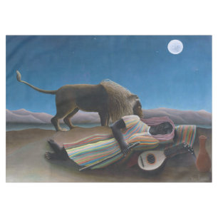 Henri Rousseau - Die schlafende Sinti und Roma Tischdecke