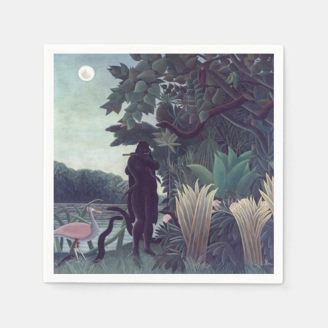 Henri Rousseau - Die Schlange Charmer Serviette (Vorderseite)