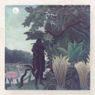 Henri Rousseau - Die Schlangenbeschwörerin Glasuntersetzer