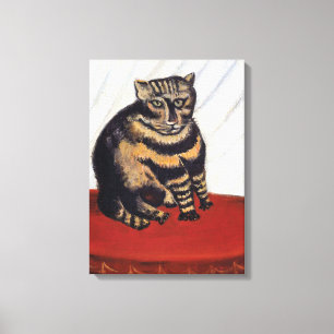 Henri Rousseau - Die Tigerkatze ( Le Chat Tigre ) Leinwanddruck