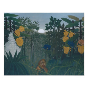 Henri Rousseau - Die Vergangenheit der Löwen Fotodruck