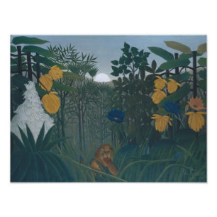 Henri Rousseau - Die Vergangenheit der Löwen Fotodruck