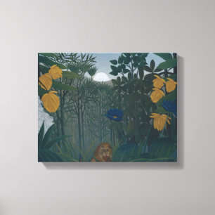 Henri Rousseau - Die Vergangenheit der Löwen Leinwanddruck