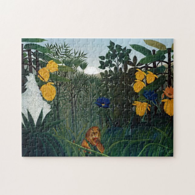 Henri Rousseau Die Vergangenheit des Löwenbotanisc (Horizontal)