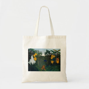 Henri Rousseau Die Vergangenheit des Löwenbotanisc Tragetasche