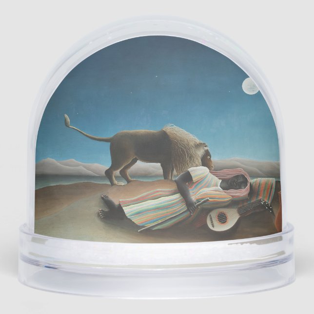 Henri Rousseau Dormir Gitan Lion Peinture (Avant)