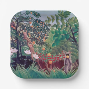 Henri Rousseau - Exotische Landschaft Pappteller