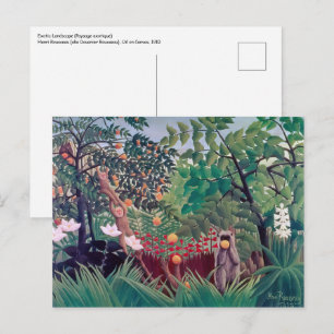 Henri Rousseau - Exotische Landschaft Postkarte