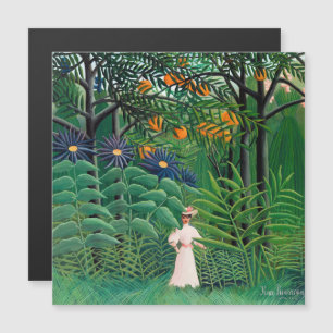 Henri Rousseau - Femme en Forêt Carte magnétique