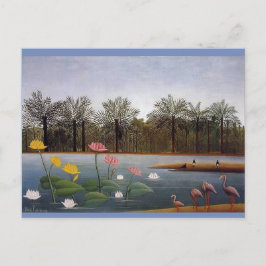 Henri Rousseau, Flamingos-Malerei Postkarte