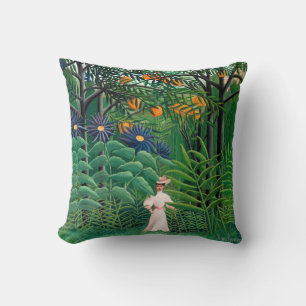 Henri Rousseau - Frau, die in einem exotischen Wal Kissen