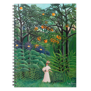 Henri Rousseau - Frau, die in einem exotischen Wal Notizblock
