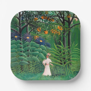 Henri Rousseau - Frau, die in einem exotischen Wal Pappteller