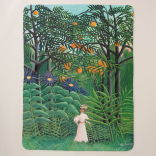 Henri Rousseau - Frau, die in einem exotischen Wal Sherpadecke