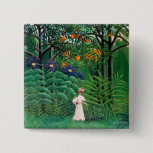 Henri Rousseau - Frauen wandern in einem exotische Button