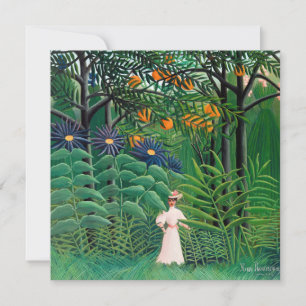 Henri Rousseau - Frauen wandern in einem exotische Dankeskarte