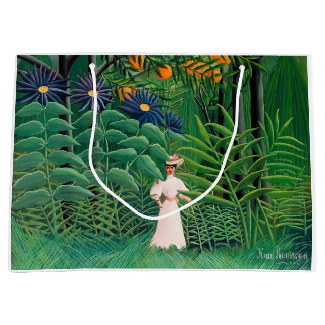 Henri Rousseau - Frauen wandern in einem exotische Große Geschenktüte (Vorderseite)