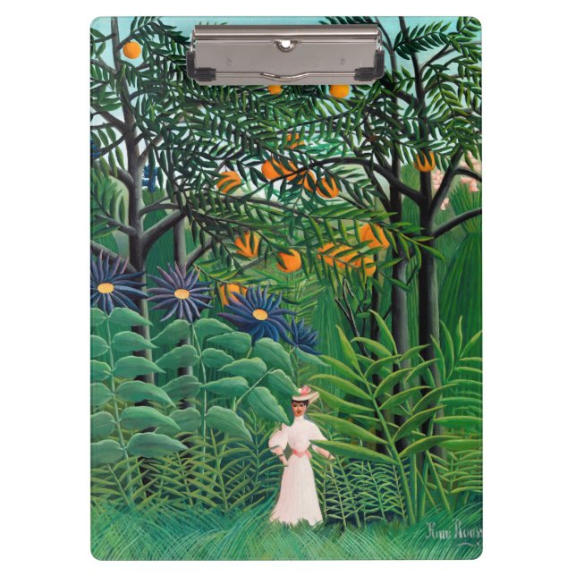 Henri Rousseau - Frauen wandern in einem exotische Klemmbrett (Vorderseite)