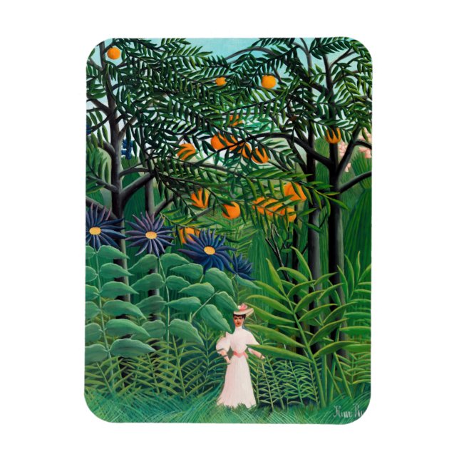 Henri Rousseau - Frauen wandern in einem exotische Magnet (Vertikal)