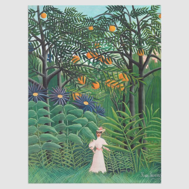 Henri Rousseau - Frauen wandern in einem exotische Seidenpapier (Von Creator hochgeladen)