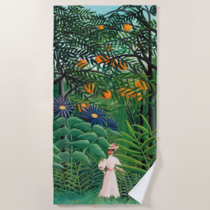 Henri Rousseau - Frauen wandern in einem exotische Strandtuch