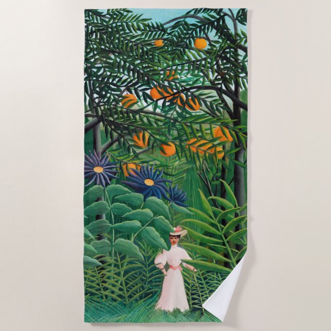 Henri Rousseau - Frauen wandern in einem exotische Strandtuch (Vorderseite)