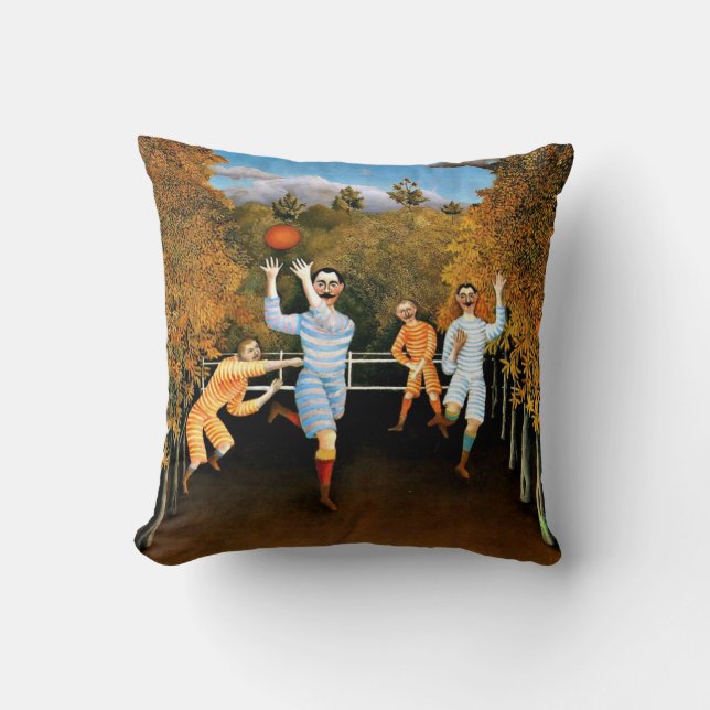 Henri Rousseau - Fußballspieler Kissen (Vorderseite)
