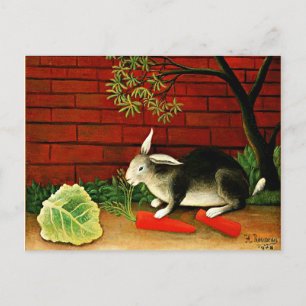 Henri-Rousseau-Gemälde, Kaninchen, Postkarte