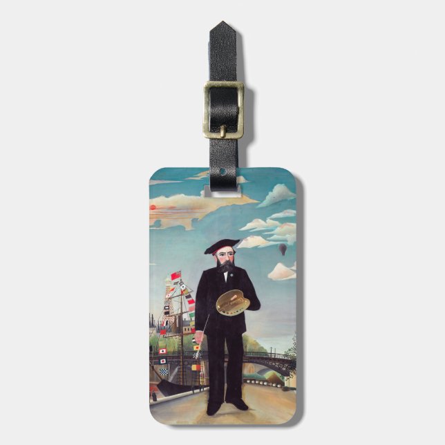 Henri Rousseau - Ich selbst Portrait Landschaft Gepäckanhänger (Vorderseite vertikal)
