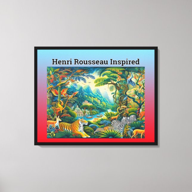 Henri Rousseau Inspiriert Leinwanddruck (Vorderseite)
