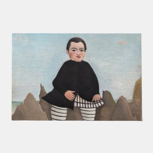 Henri Rousseau - Junge auf den Felsen Fußmatte (Vorderseite)