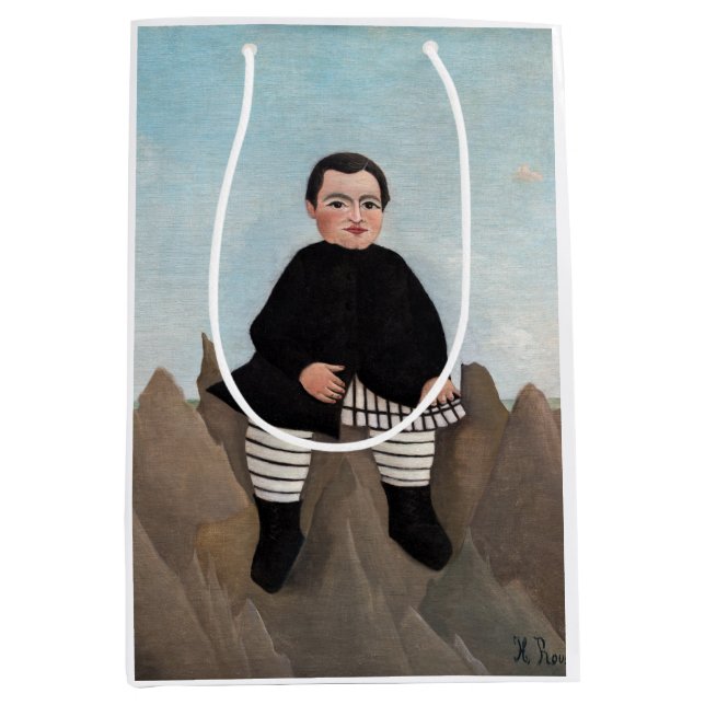 Henri Rousseau - Junge auf den Felsen Mittlere Geschenktüte (Vorderseite)