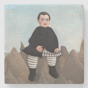 Henri Rousseau - Junge auf den Felsen Steinuntersetzer