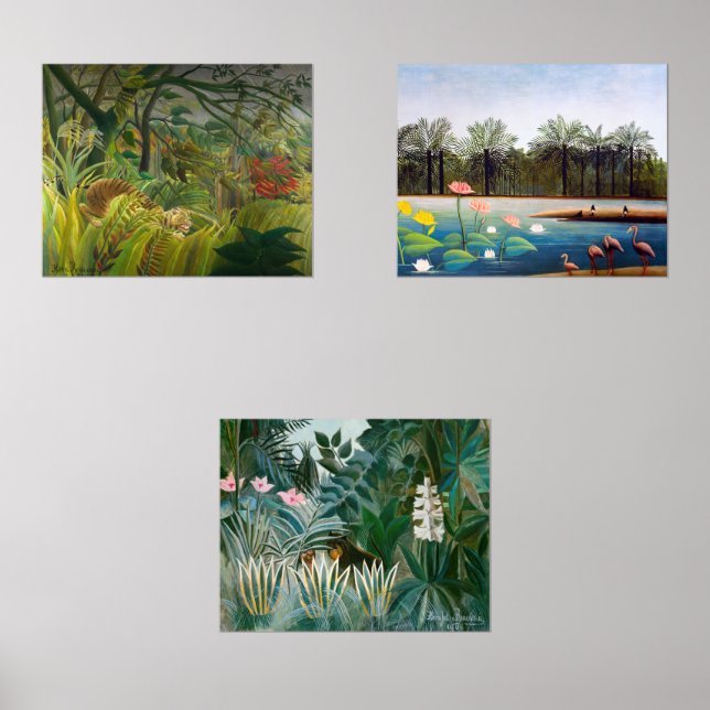 Henri Rousseau - Jungle Masterpiece Selection Bilderwand Sets (Vorderseite)