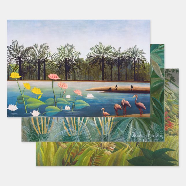 Henri Rousseau - Jungle Masterpiece Selection Geschenkpapier Set (Set)