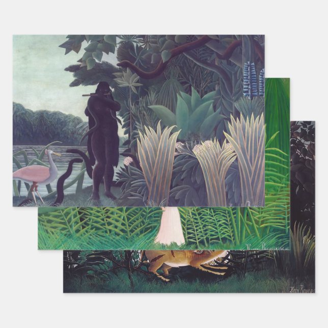 Henri Rousseau - Jungle Masterpiece Selection Geschenkpapier Set (Set)