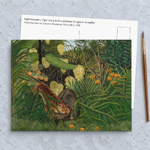 Henri Rousseau - Kampf zwischen Tiger und Büffel Postkarte