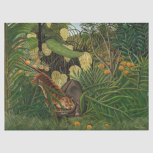 Henri Rousseau - Kampf zwischen Tiger und Büffel Seidenpapier