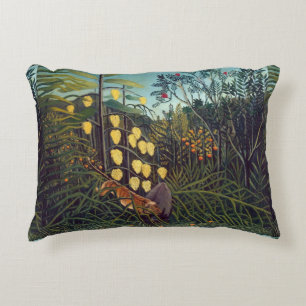 Henri Rousseau Kampf zwischen Tiger und Bull Dekokissen