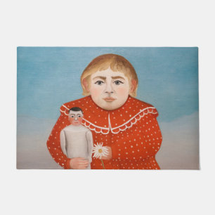 Henri Rousseau - Kind mit einer Puppe Fußmatte