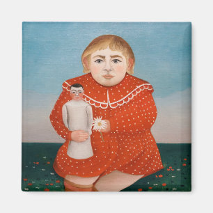 Henri Rousseau - Kind mit einer Puppe Magnet