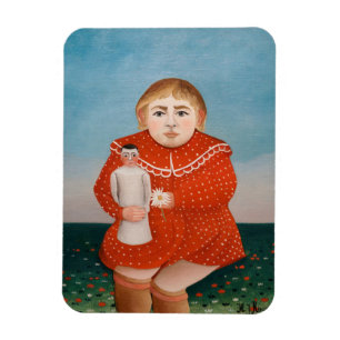 Henri Rousseau - Kind mit einer Puppe Magnet